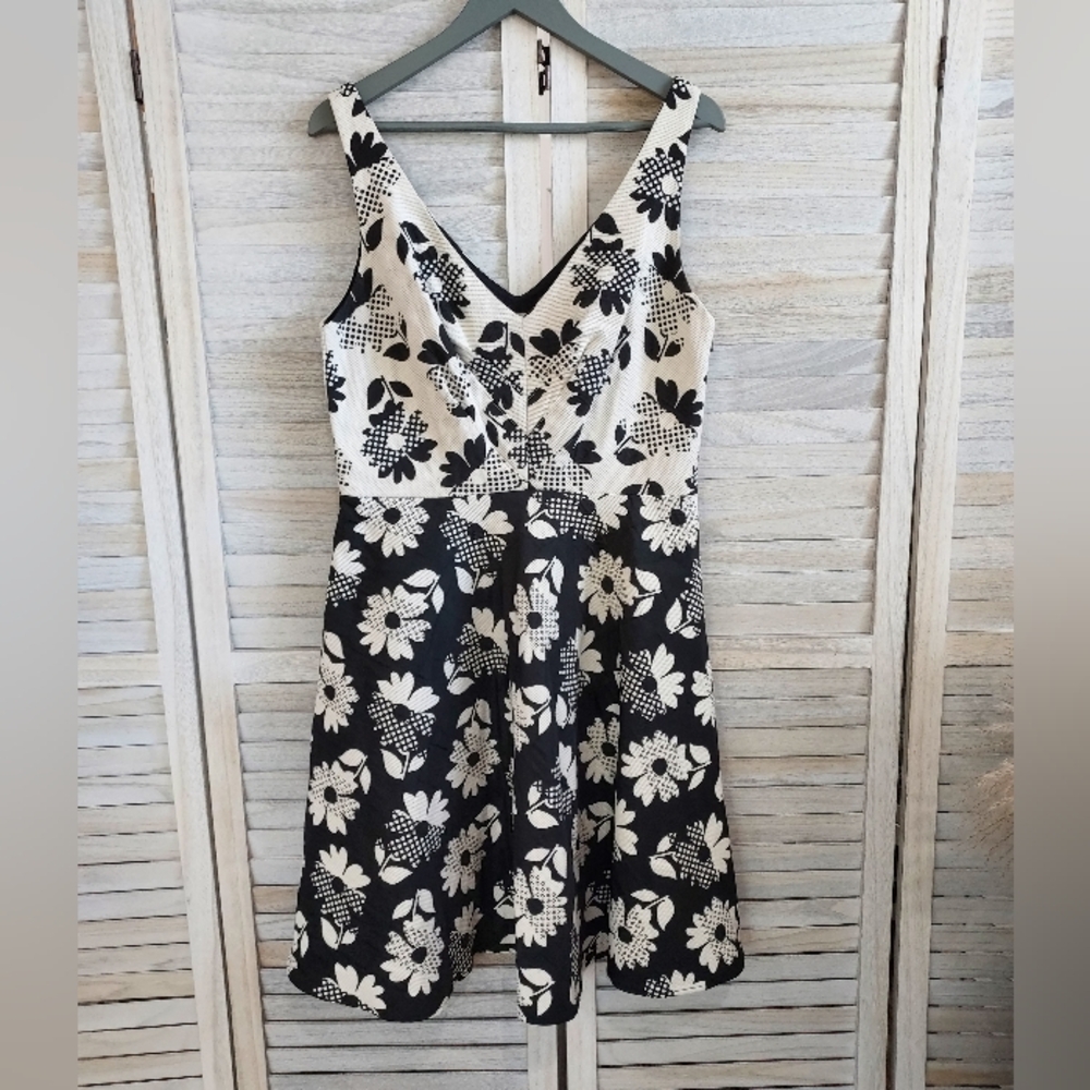 Anthropologie Eva Franco Floral Jacquard And Cotton Fit & Flare Midi Dress 12